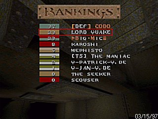 Lord Quake's rankings